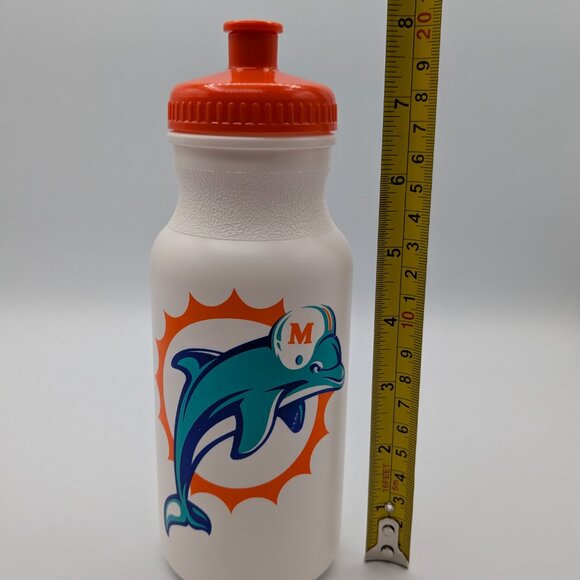 NFL Miami Dolphins White & Orange Plastic Water Bottle, Retired Logo, Unused - Picture 8 of 9